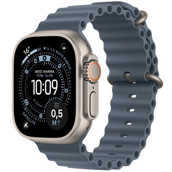 Apple Watch Ultra 3 - 49mm - GPS + Cellular - Differenzbesteuert §25a (UStG) - Hervorragend - Natural Titanium
