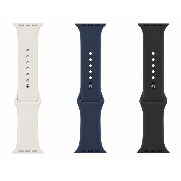 Original Apple Watch Sportarmband 41mm S/M Armband Gebraucht Schwarz/Blau/Starlight