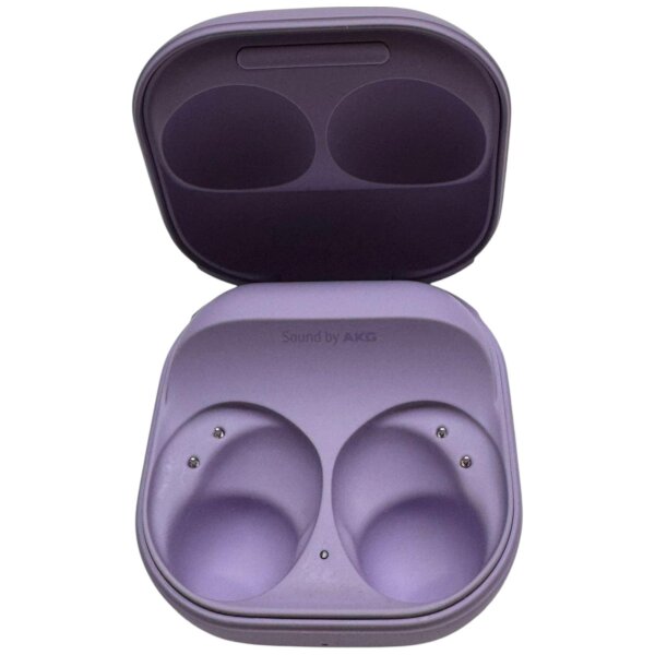 Original Samsung Galaxy Buds 2 Pro - SM-R510 - AKG - Ladecase - USB-C - Bora Purple - leer - Bulk - Sehr Gut