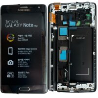 Samsung Galaxy Note Edge N915FY - LCD Display + Touchscreen Front Glas + Rahmen (Black) - GH97-16636A Service Pack