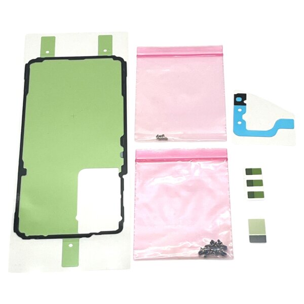 Original Samsung Galaxy S21 SM-G991B - Rework Akkudeckel Klebestreifen Sticker (Adhesive) Set - GH82-24549A - Sehr Gut