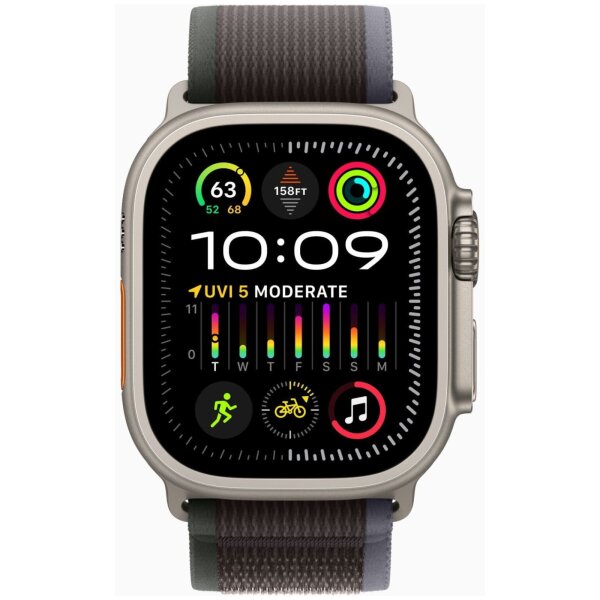 Apple Watch Ultra 2 - 49mm - GPS + Cellular - Ausstellungsstück - Differenzbesteuert §25a - Hervorragend - Titanium - Trail Loop Band Blue/Black