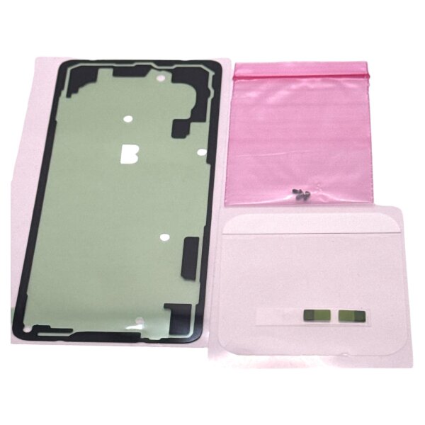 Original Samsung Galaxy S10 Plus SM-G975F Rework Akkudeckel Klebestreifen Sticker (Adhesive) Set - GH82-18801A - Sehr Gut