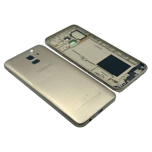 Original Samsung Galaxy J6 SM-J600 Backcover Akkudeckel Gold Neu - Sehr Gut