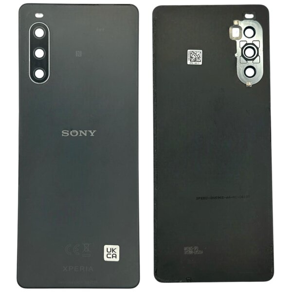 Original Sony Xperia 10 IV Akkudeckel Hinterdeckel Backcover - Schwarz (XQ-CC54) - Sehr Gut