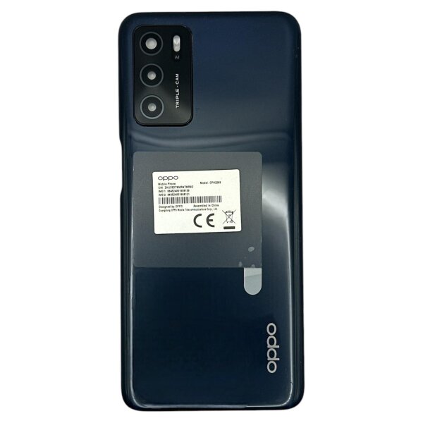 Original Oppo A16 Akkudeckel Hinterdeckel Backcover – Crystal Black (CPH2269) - Sehr Gut