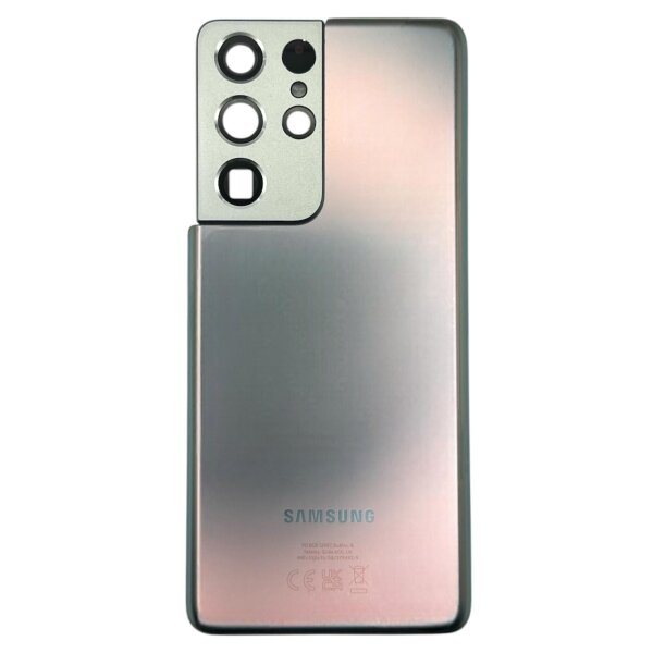 Original Samsung Galaxy S21 Ultra Hinterdeckel Backcover Akkudeckel – Silber (SM-G998B) - Sehr Gut