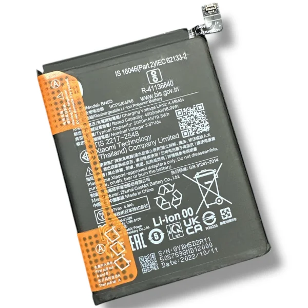 Original Xiaomi BN5D Akku Batterie Accu Battery - BN5D - Für Xiaomi Redmi Note 11 / Note 11S / Poco M4 Pro 4G - Bulk - Sehr Gut