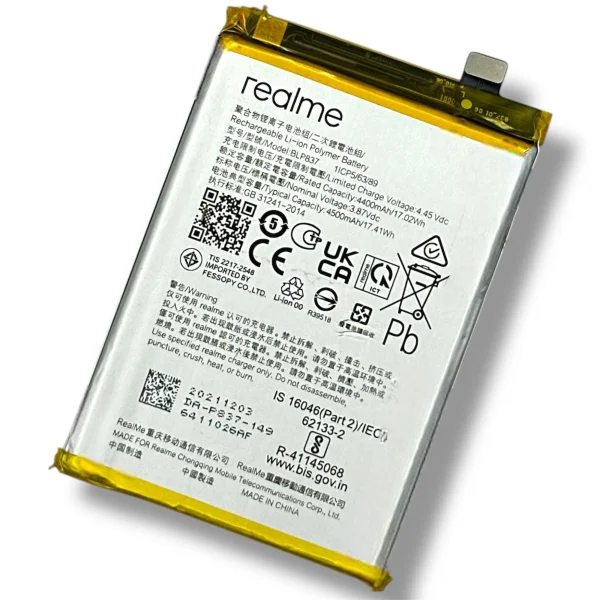 Original Realme BLP837 Akku Batterie – 4.500 mAh – Für Realme 8 Pro / 9 Pro Plus – Bulk – Grade A
