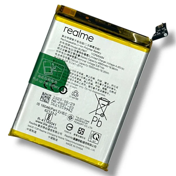 Original OPPO BLP807 Akku Batterie Accu Battery - BLP807 - Für OPPO Realme V5 - Bulk - Grade A