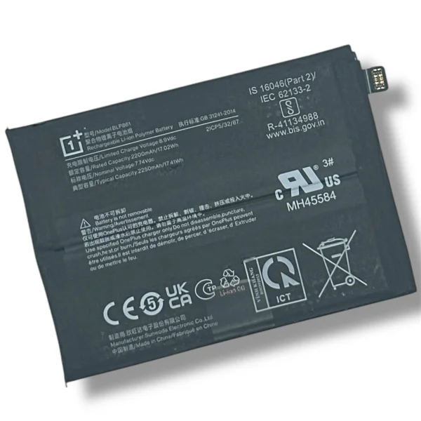 Original OnePlus BLP861 Akku Batterie Accu Battery - BLP861 - Für OnePlus Nord 2 5G - Bulk - Sehr Gut