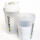 Protein-Shaker 600 ml – Transparenter Mixbecher mit Skala, Schraubdeckel & Sieb 8 x Shaker
