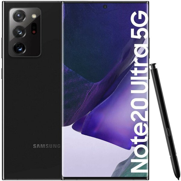 Samsung Galaxy Note 20 Ultra 5G - 256 GB - 12 GB RAM - SM-N986B/DS - Dual-SIM - Ausstellungsstück - Differenzbesteuert §25a UStG - Hervorragend - Mystic Black